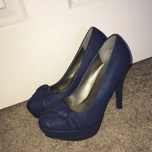 Qupid Blue Heels